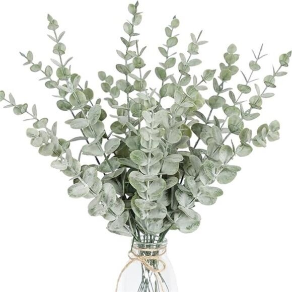 Artificial Eucalyptus Stems 18pcs Fake Greenery for Wedding Home Decor - Picture 7 of 7